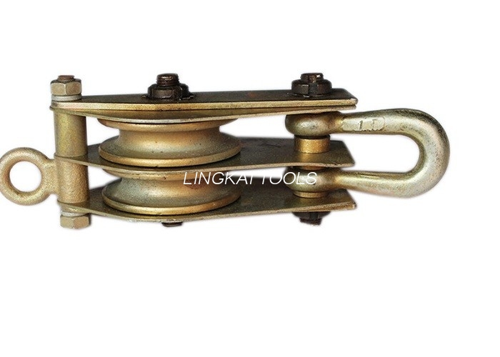 Dua Roda Hoisting Block Cable Pulley Pulley Round Eye Type 5T Diperbuat Daripada Keluli