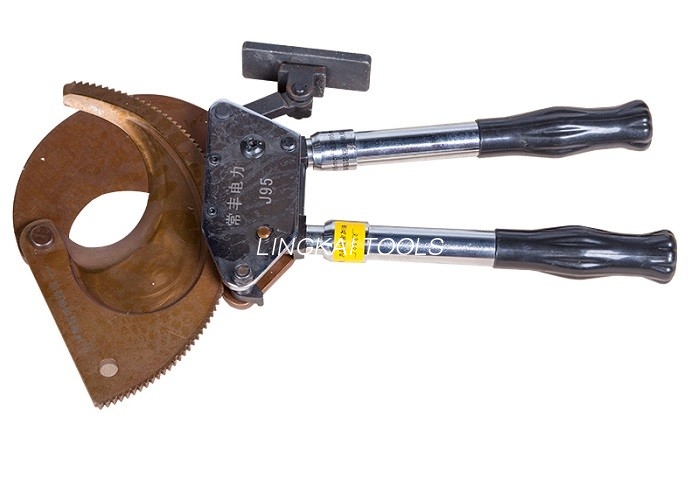 J95 Pemotong Kabel Ratchet Alat Kabel Pemotong Bolt Untuk Memotong Kabel Berperisai