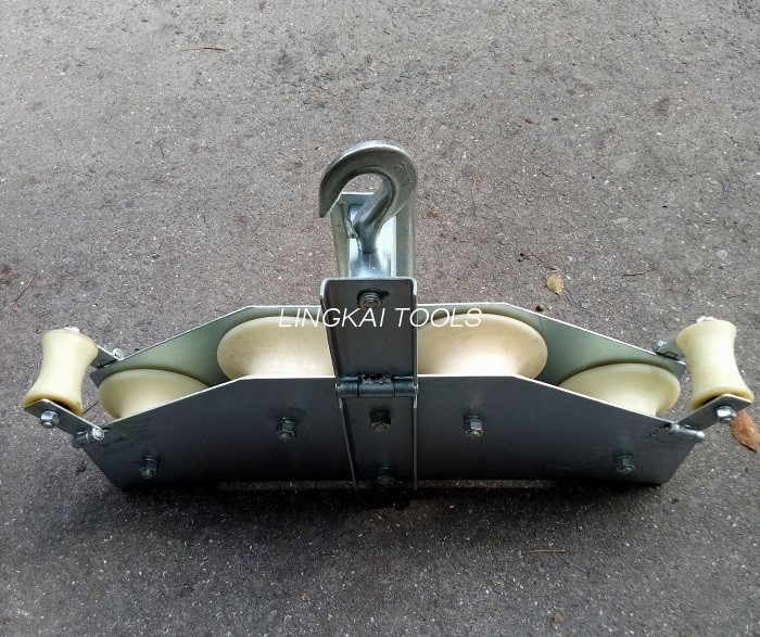 Alat Dan Peralatan Gentian Optik 20KN OPGW Kabel Stringing Block Anti Twist