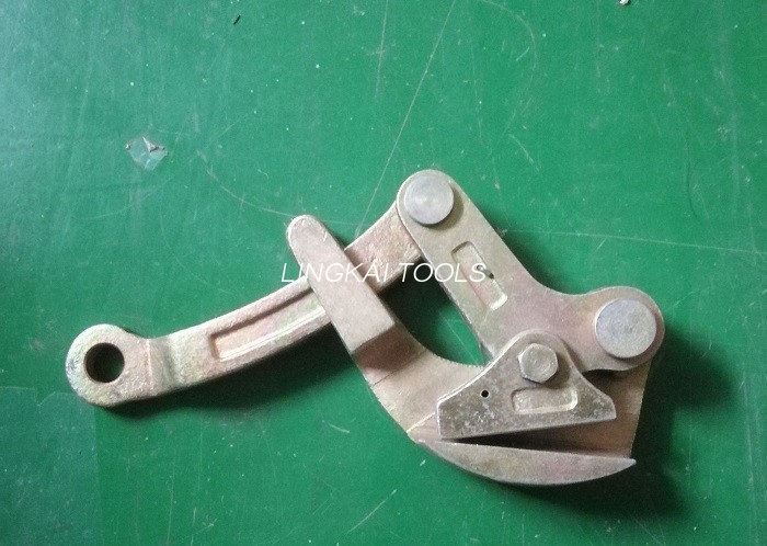 10KN Single Cam Wire Cable Grippers / Earth Wire Gripper Tool Untuk Strand Keluli