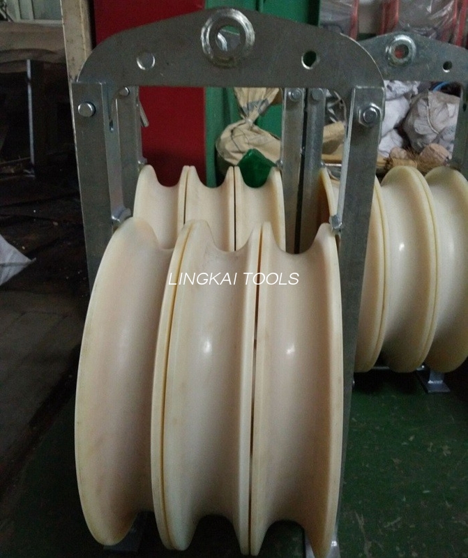 Blok Rentetan Konduktor Dia 660mm / Peralatan Rentetan Untuk Talian Kuasa Atas