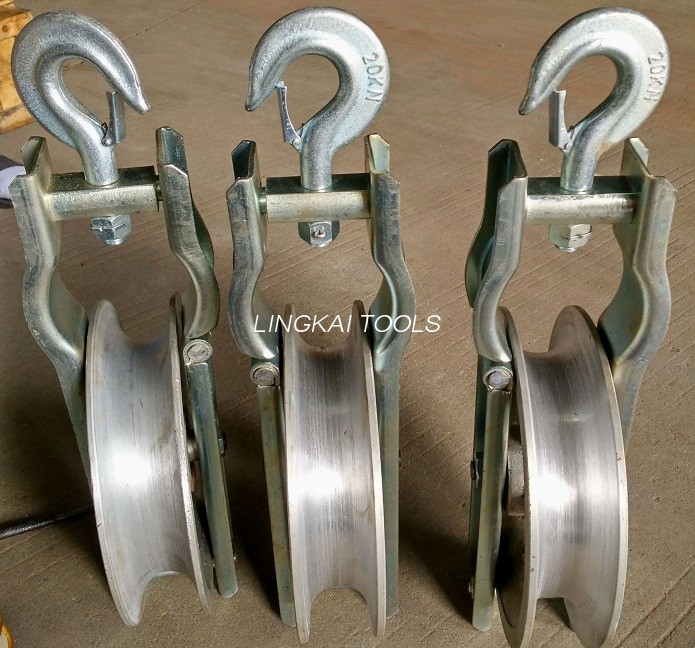Takal Penarik Kabel Aluminium Tunggal SHD 20 KN Konduktor Stringing Block