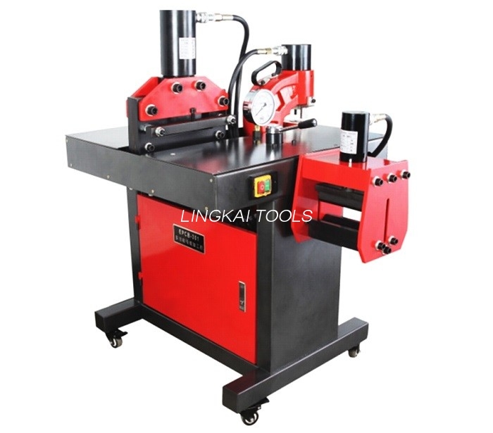 220V 50HZ Alat Pengepit Hidraulik Mesin Pemotong Lentur Busbar Untuk Plat Al/Cu 150X10mm