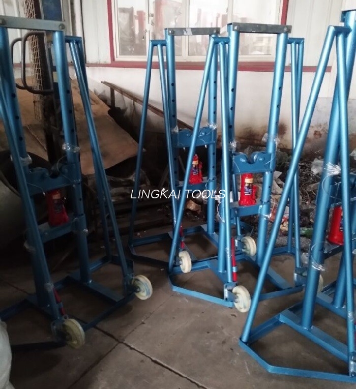 Spindle Bar Hidraulik High Lift Jack Berdiri 10T Untuk Membawa Gelendong Kabel