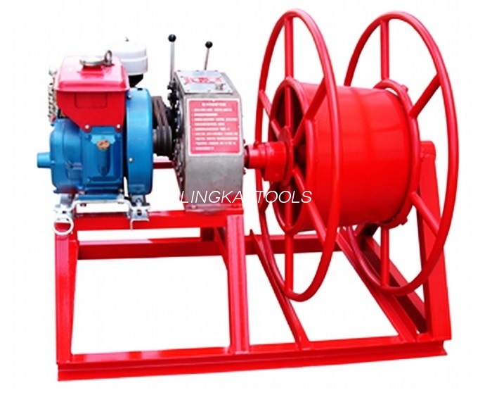 3600rpm Kelajuan 5 Tan Penarik Kuasa Wayar Win Mengambil Dengan Enjin Petrol GX160