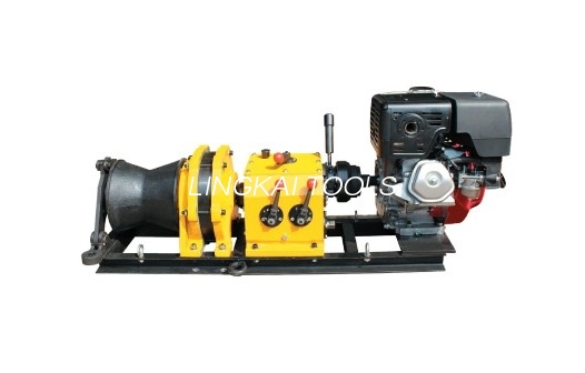 Penarik Winch Kabel Transmisi Pemacu Aci Cepat Dengan Enjin Honda GX390 13HP Petrol