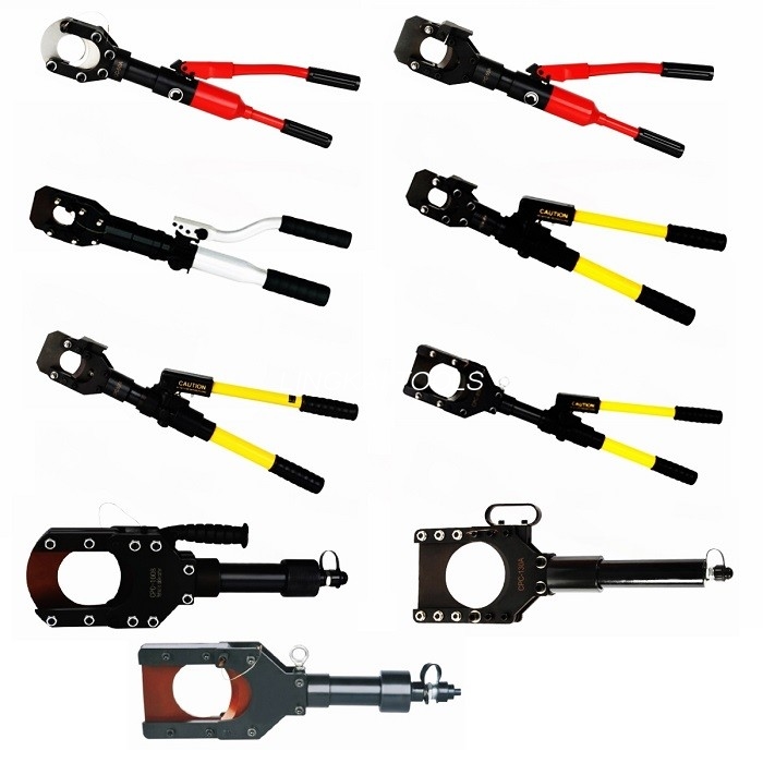 85mm Lejang Hidraulik Pengelim Alat Pemotong Kabel Untuk Memotong Amoured Cu / Al Kabel Max 85mm